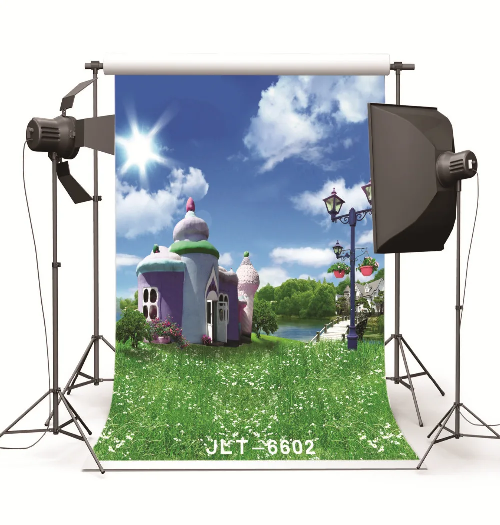 

Fairy Tale House River Vinyl Photography Background fotografia Computer Printed Children Photography Backdrops for Photo Studio