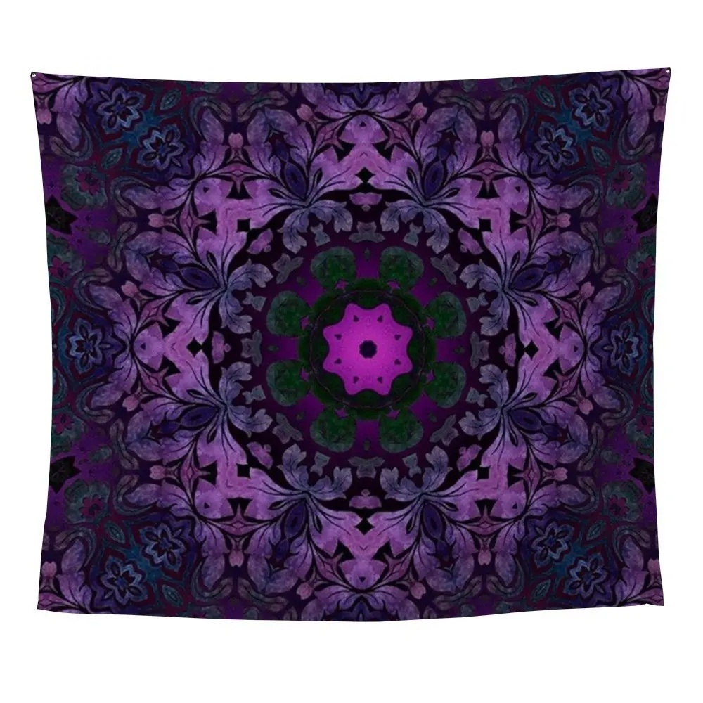 Buy Gothic Vintage Purple Abstract Bohem Wall Tapestry