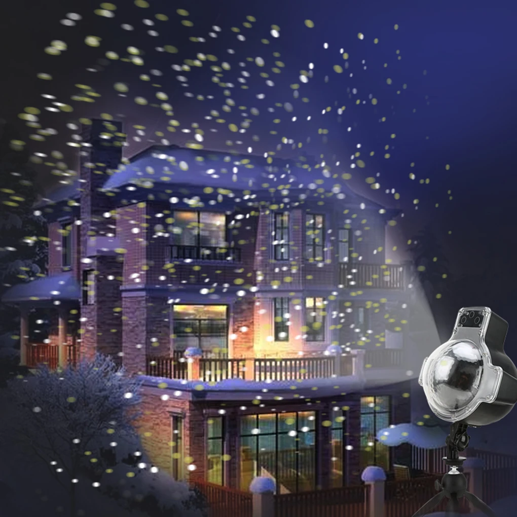 

Christmas Snow Laser LED Projector Lights Landscape Spotlight For Halloween Birthday Party with Remote Control