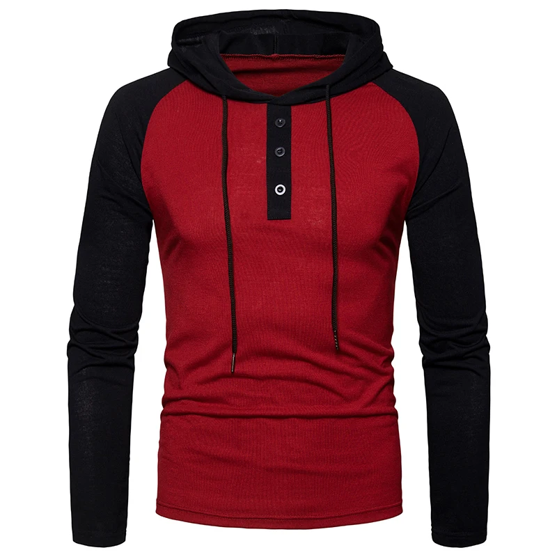 

New Arrivals casual Hoodies Men Brand Hip hop fashion access spell color Raglan men long sleeved Hoodies clothes EU size