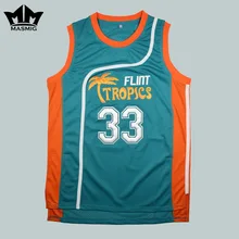MM MASMIG Semi Pro Jackie Moon 33 Flint Tropics Basketball Jersey Green Free Shipping S M L XL XXL XXXL