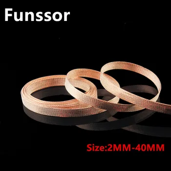 

Funssor High Quality Copper Metal Braided Sleeving Size 2MM --40MM DIY Fever Signal line audio line trumpet line