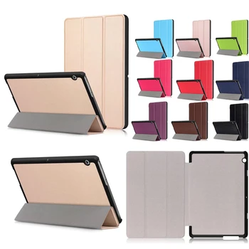 

Ultra Slim Case for HUAWEI MediaPad T3 10.0(9.6"), Trifold Solid PU Leather Light Weight Smart Magnet Protective Stand Cover