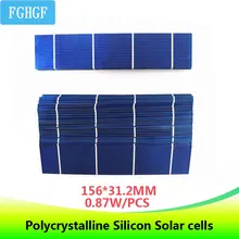 50pcs 156 31 2MM 0 87W Polycrystalline Silicon Solar Cells DIY Solar Panel For Phone font