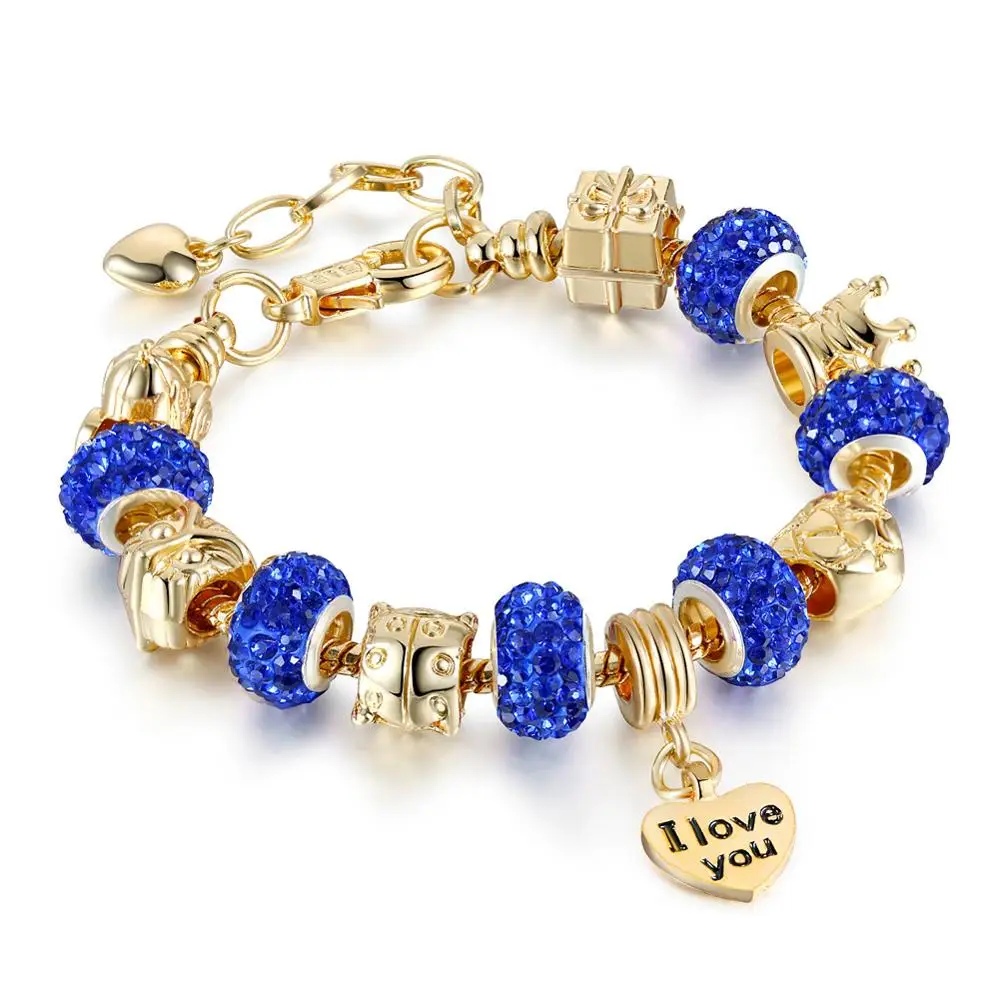 

2140TMD Maya Myths Fashion Silver Charms Crystal Bracelet for Women Femme Pendant Brand Bracelet & Bangles Women Jewelry