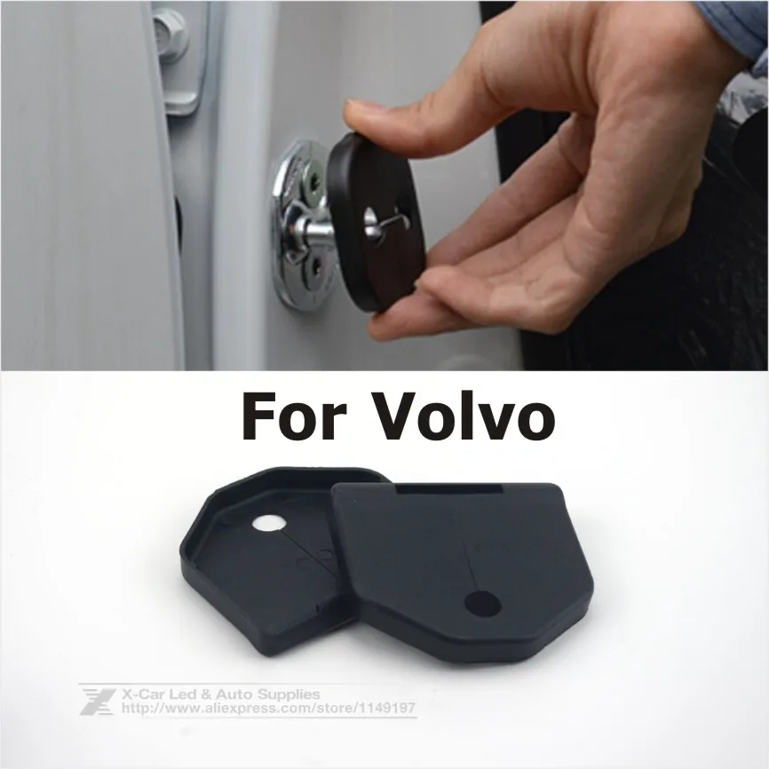4Pcs/Lot Car Door Lock Protection Cover Auto Decoration For Volvo S80L
