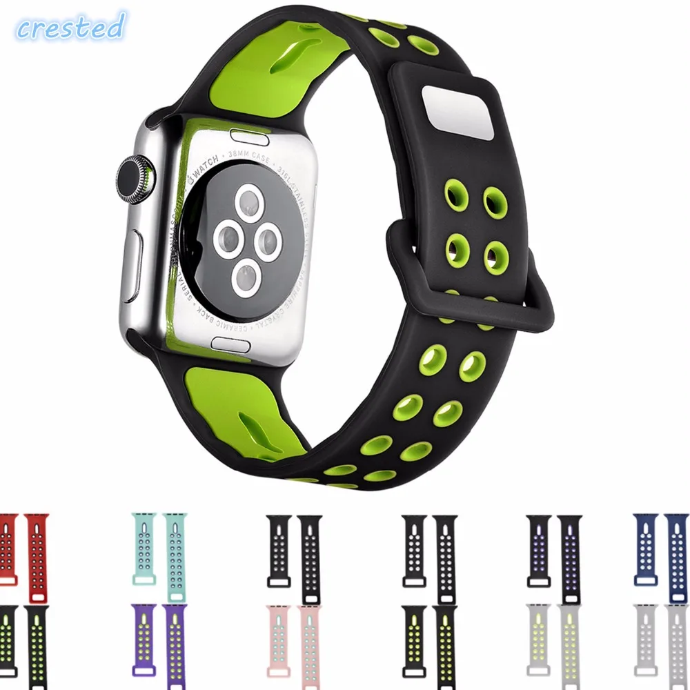 Eimo спортивный силиконовый браслет ремешок для Apple Watch группа 38 мм 42 мм сменный ремешок браслет для iwatch 1/2