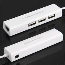Надежный Высокое Качество USB HUB с Сетевой Адаптер USB для RJ45 Lan Card Сети Ethernet Кабель-Адаптер + 3 Портовый Концентратор для Win 8