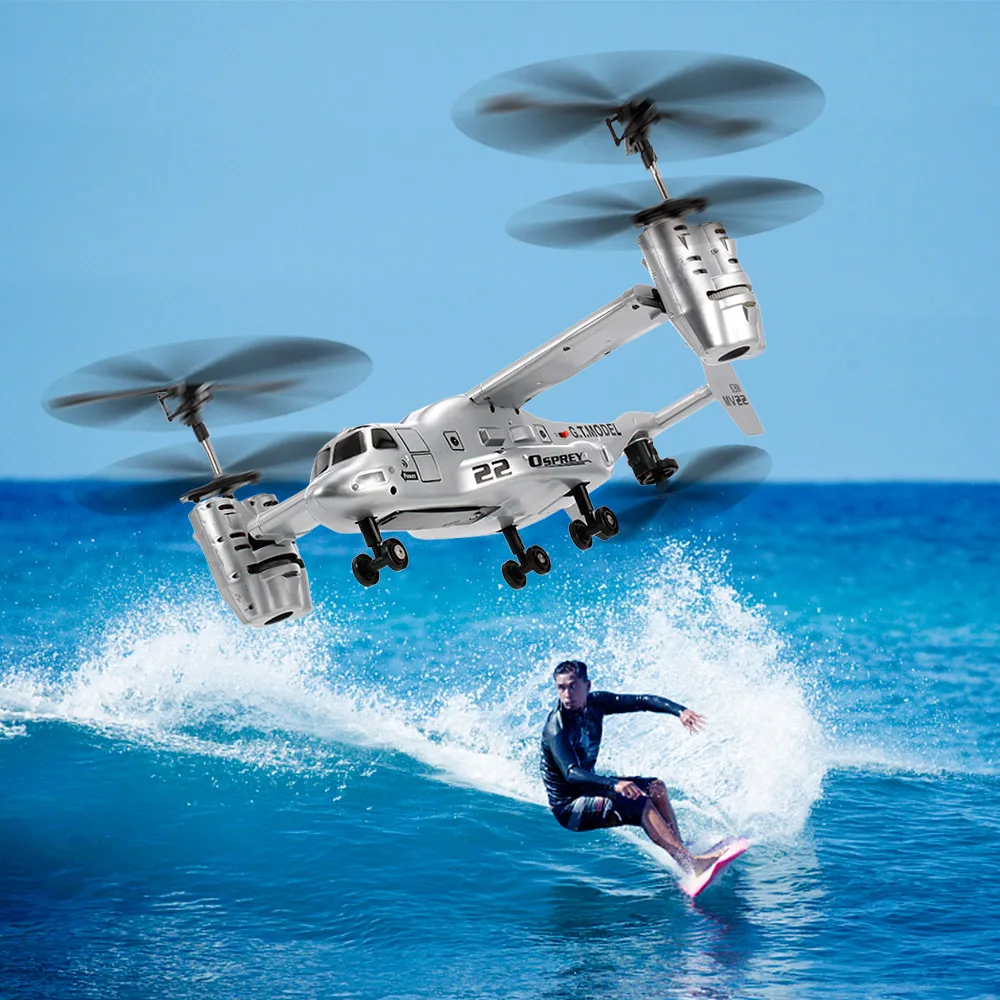 

RC Helicopter 2.4G 4CH Dual Axis RC Drone with Double Gyro Headlamp RC Quadcopter Toys for Children