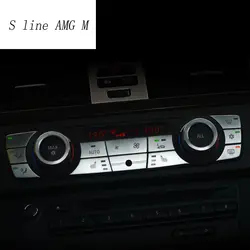 Стайлинга автомобилей интерьера пуговицы наклейки обложки мультимедиа кондиционер CD панель накладка для BMW E90 3 серии авто аксессуары