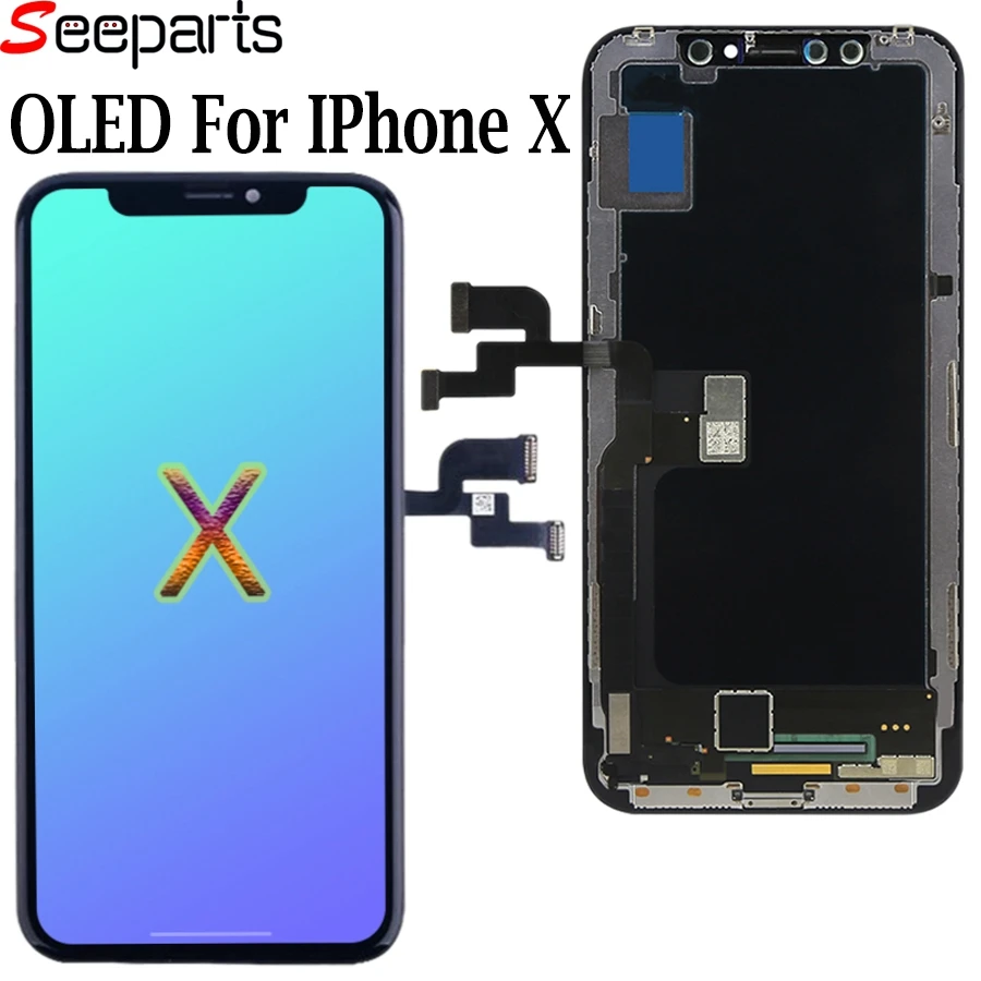 3D сенсорный OEM AMOLED ЖК дисплей для iPhone X LCD XS XR экран дигитайзер сборка запасные
