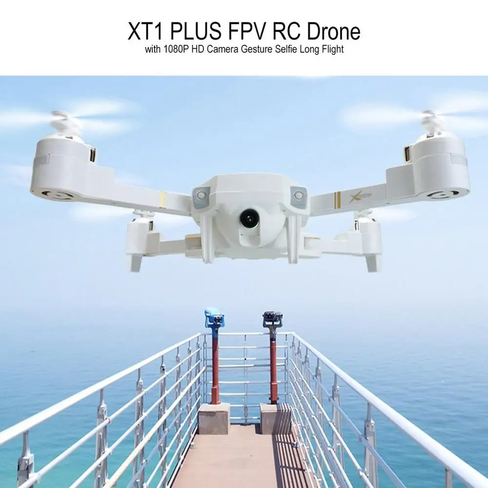 Квадрокоптер Attop XT1 PLUS 2 4G FPV складной Радиоуправляемый Дрон с широкоугольной