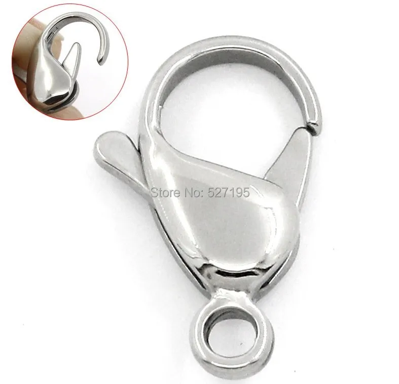 Free shipping!High quality stainless steel lobster clasp 12mm 316L