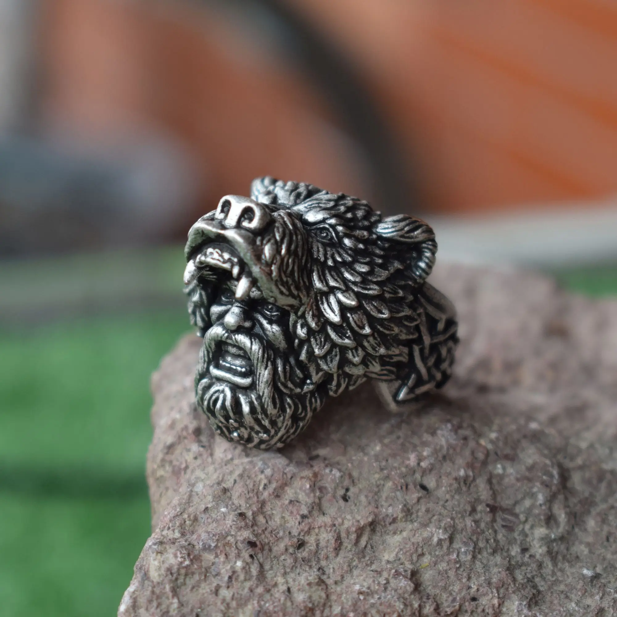 Norse Warrior Berserker кольцо Викинг медведь Берсерк War Ring 12 шт./лот|Кольца| |