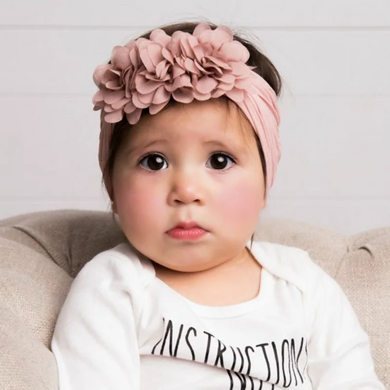 

Baby Girl Hairband Headbands 3D Flower Kids Toddler Bow Headwear Band Floral Elastic Hair Bands Head Wrap Baby Hair Accessories