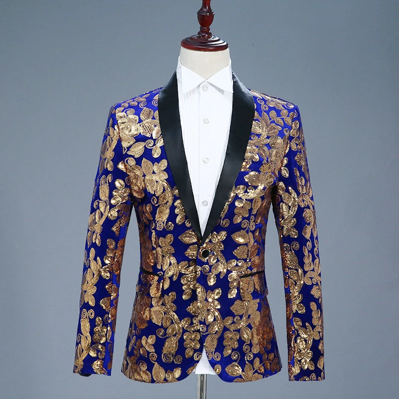 Veste De Costume Homme Royal Blue And Gold Men Casual Blazer Chaqueta Traje Hombre Bleizer Hombre Manteau Homme Blazer Hombre Blazers Aliexpress