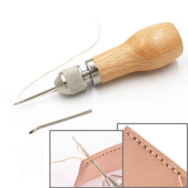 DIY Hand Awl Tool Sewing Machine Waxed Thread for Leather Craft Edge  Stitching Belt Strips Shoemaker Leather stitching tool - AliExpress