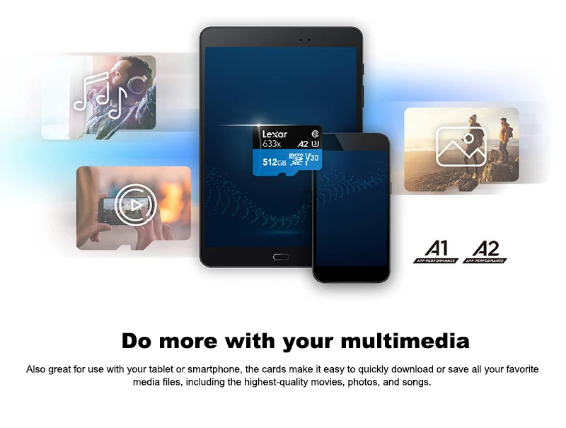 Lexar A2 512G TF Card Class10 UHS-I U3 Micro SD Card 32G 64g 128G 256g MicroSD Mobile Phone Motion Camera High Speed Memory Card