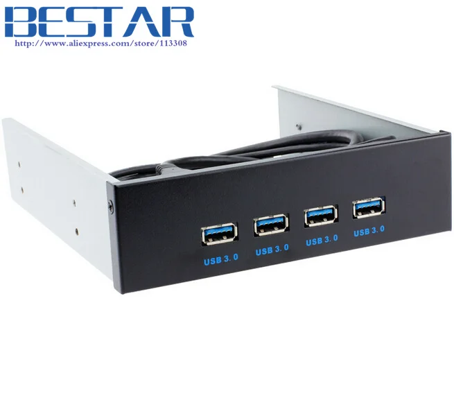 

4 Ports USB 3.0 Desktop Computer Front Panel Optical Drives Bit Expansion Mobile Rack USB3.0 CD-ROM Bracket Mount HUB Bay