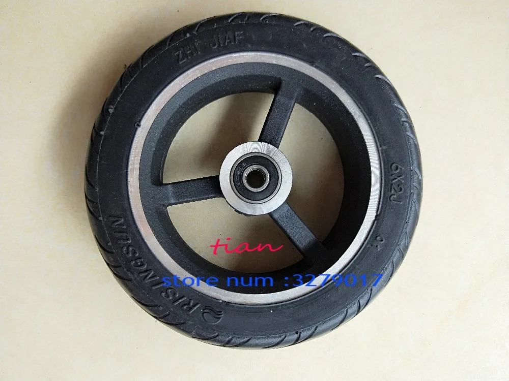 

free shipping 6 inch 6X2 Wheels set Solid Tire with hub Fit for Electric Scooter Wheel Chair Truck Use 6" Tire Tyre Pneumatic