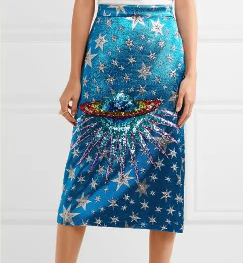 star embellished skirt
