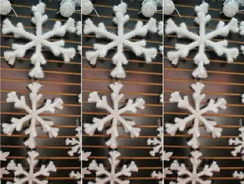 

30PCS Cheap Christmas decorations snowflake three size navidad, arvore de natal hanging decoration snowflake string papai noel