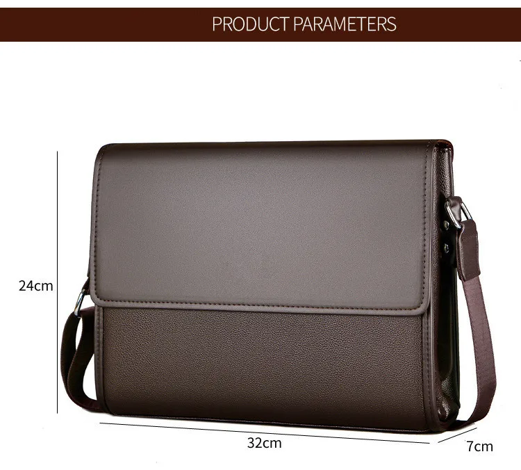 Business Men Messenger Bags vintage Leather Crossbody Shoulder Bag for ...