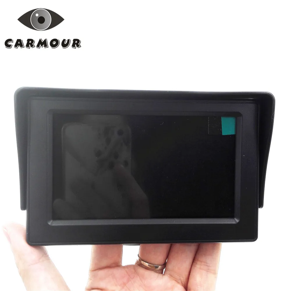 CARMOUR 4 3 &quotTFT цветной цифровой ЖК монитор заднего вида автомобиля 16:9 дюйма для