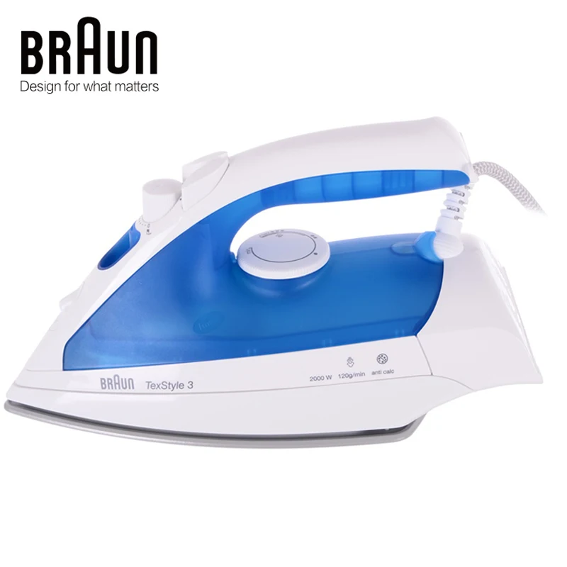 Bruan TS340C Electric Iron Ceramic Soloplate Steam Ironing 2000W High