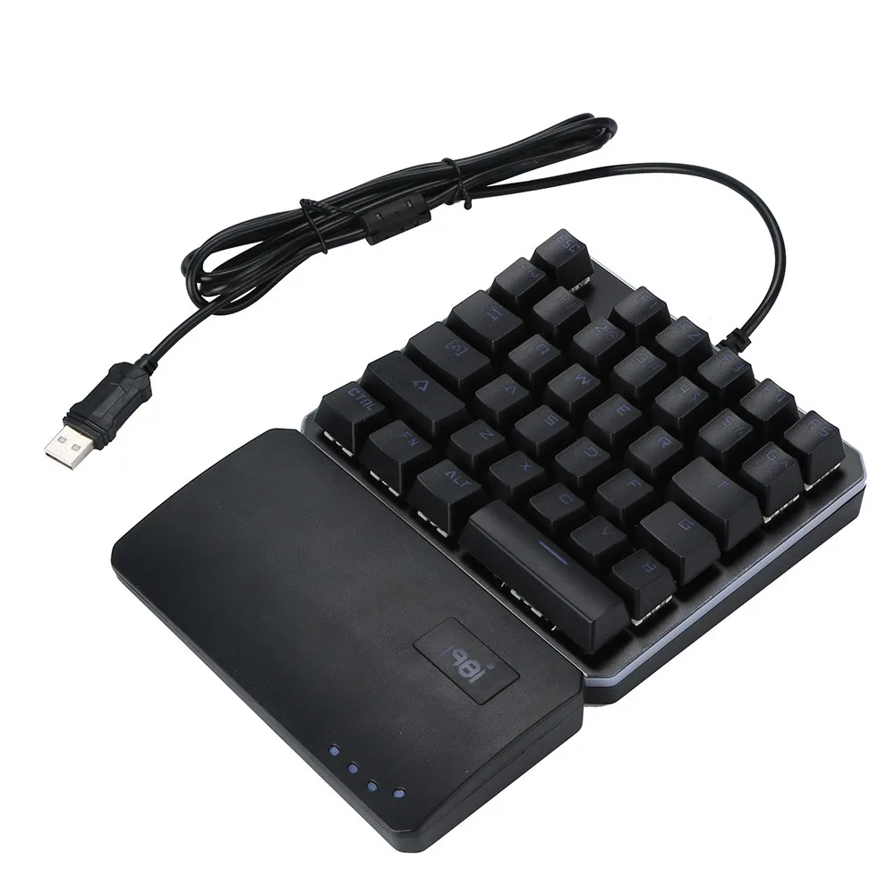 Gaming Keyboard for DOTA Pubg Single Handed Mini Ice Blue light Game