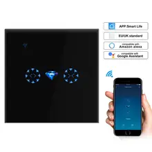 ЕС/Великобритания Wifi умный сенсорный занавес переключатель Голосовое управление для Alexa и Google телефон управление для занавеска с электроприводом