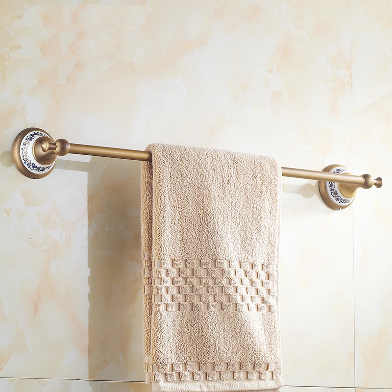 European antique brass bathroom towel bars, Art copper single towel