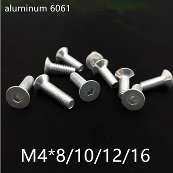 

100pcs Allen Key Head DIN7991 M4*8/10/12/16 aluminum hex socket countersunk head screw