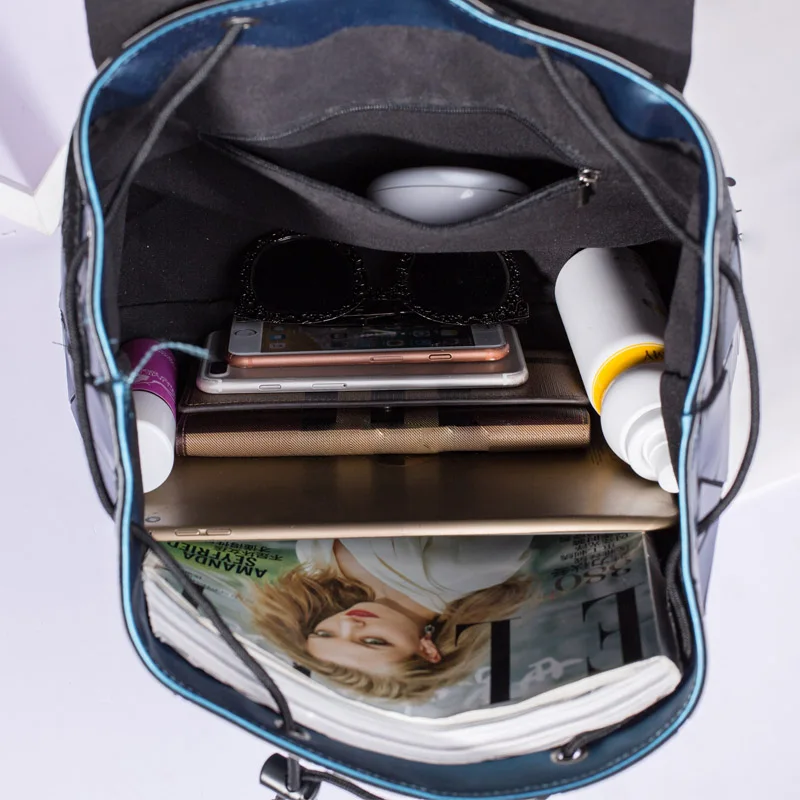 Dobráveis de Uso 2020 de Uso Mochilas Luminosas Femininas Diário Escolar Geométrica 13 Mochilas luminosas femininas 2019, de uso diário,
