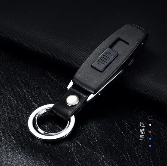 Творческая личность, USB Электронная сигарета зарядки легче ключ пряжки - Цвет: Черный