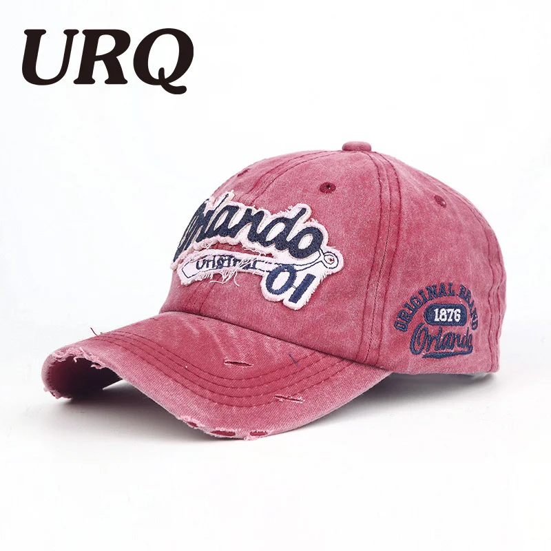 

URQ Hot Cotton Embroidery Letter Baseball Cap Snapback Caps Fitted Bone Casquette Hat For Men 4054