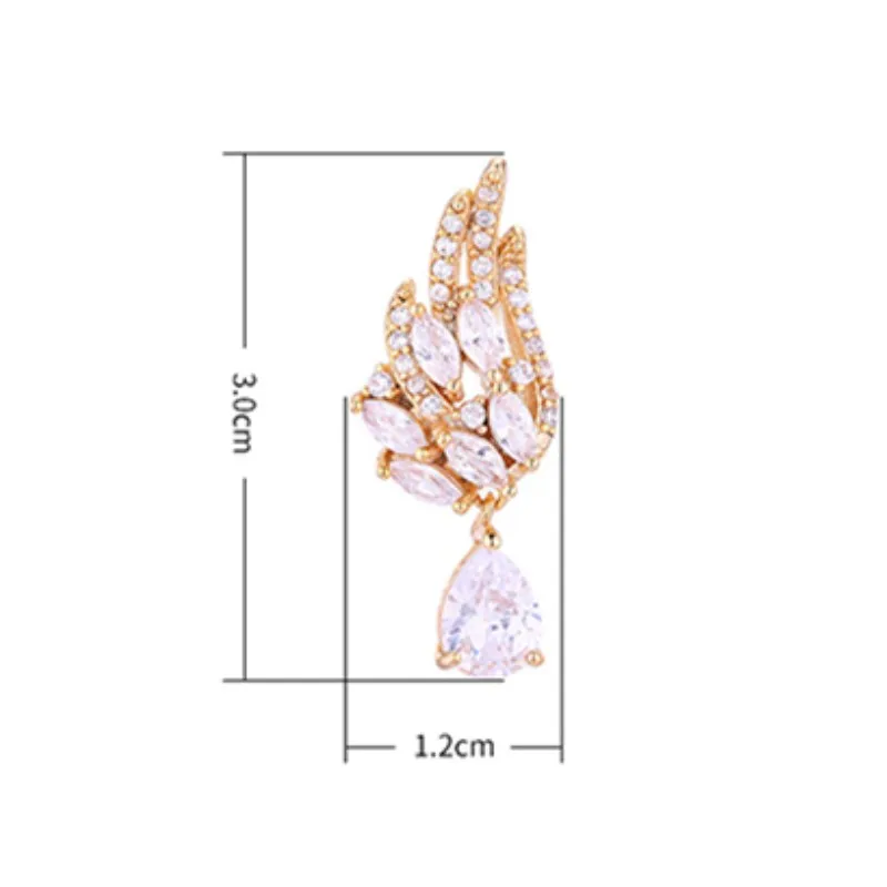 Ms Betti 925 sterling silver angel wing earring with AAA Zircon for 2019 fashion women05