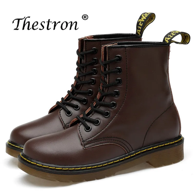 Thestron/ тренд г. мужские рабочие безопасные ботинки, люксовый бренд, повседневная мужская обувь, кожаные ботинки для мужчин, Нескользящие модные ботинки
