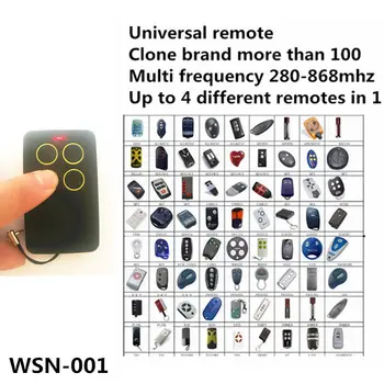 

10pcs duplicator remote control for fixed code and rolling code frequency 433.92mhz 315mhz 868mhz remote control transmitter