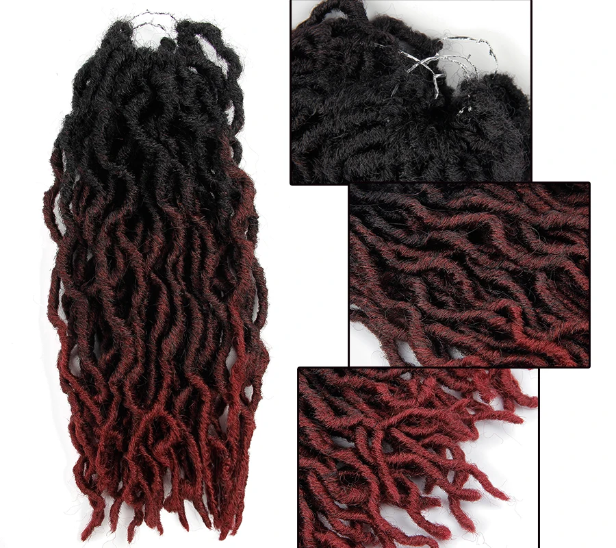 Кудрявые волосы Faux Locs Curly пряди для наращивания дредов 18 корней/упаковка кудрявые