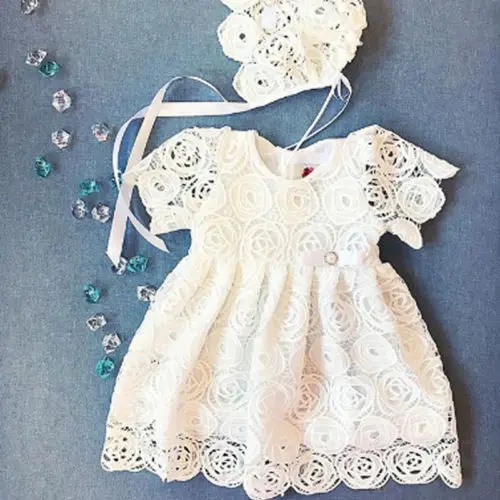 

Emmababy Baby Girls Dress Princess Floral Lace Dress Hollow Out Short Sleve Party Pageant Tutu Dresses