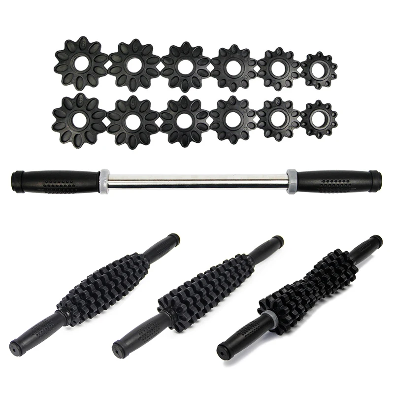 ProCircle Detachable Adjustable Muscle Roller Massage Stick for Yoga Block Deep Tissue Massage 3 Color