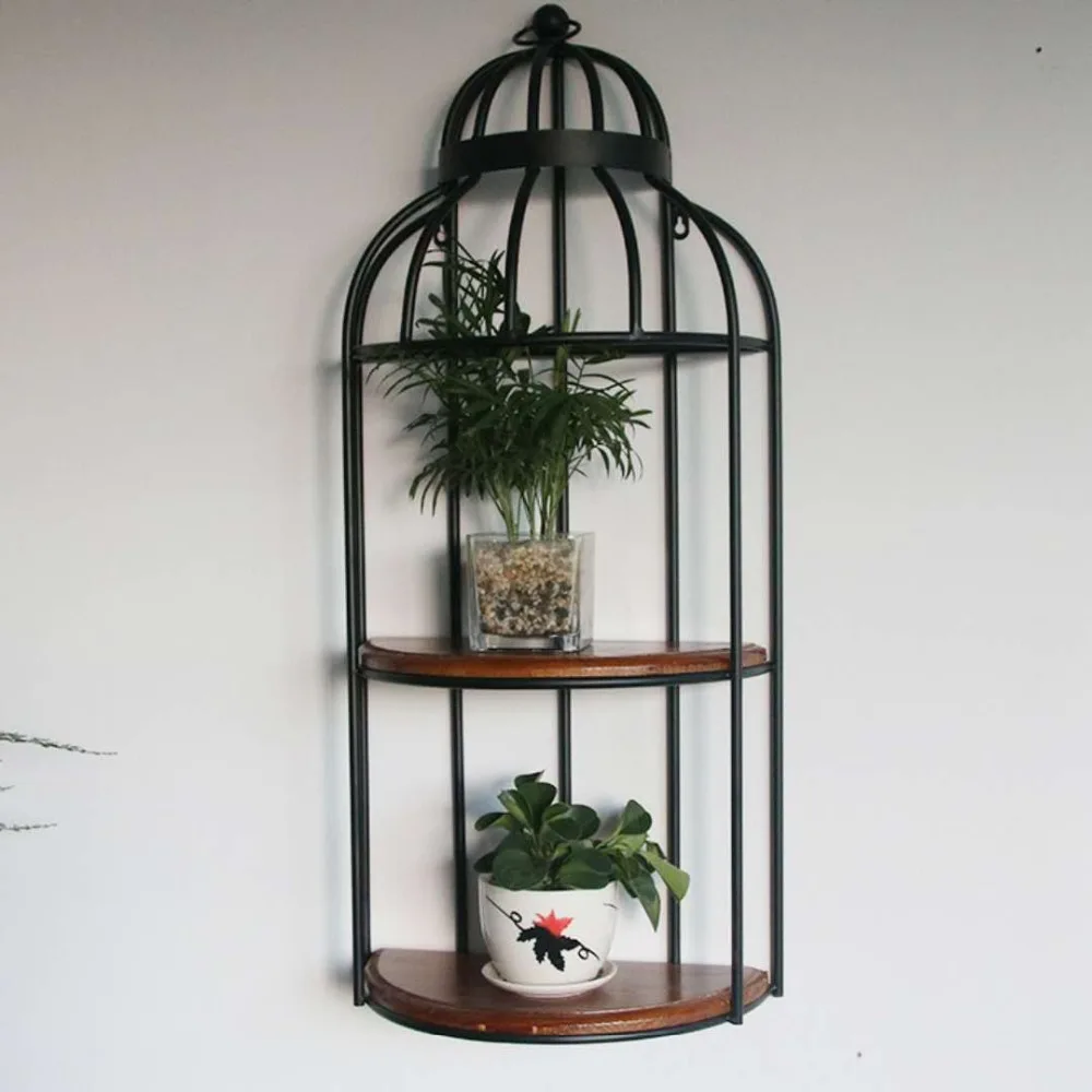 

Retro Iron Walls Garment Restaurant Bird Cage Flower Frame Modern Home Walls Wall Sidebar Decoration Frame