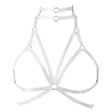 Портупея с ремнями рабство тело клетка бюстье в готическом стиле и стиле панк пикантные Топ нагрудный пояс Черный цвет; Большие размеры Frame белье фестиваль подвязки Белый