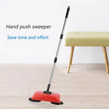 

2 in 1 Stainless Steel Sweep Machine Push Handle Household Cleaner Sweeper