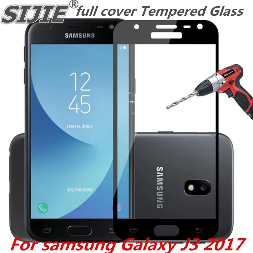 Закаленное стекло с полным покрытием для samsung J3 Pro 2017 Duo 5 дюймов J330F J330G | Мобильные