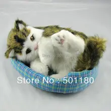 Подарок на день рождения Счастливый Шарм спящий Кот с miaow Искусственный Кот подарок украшение Кошка