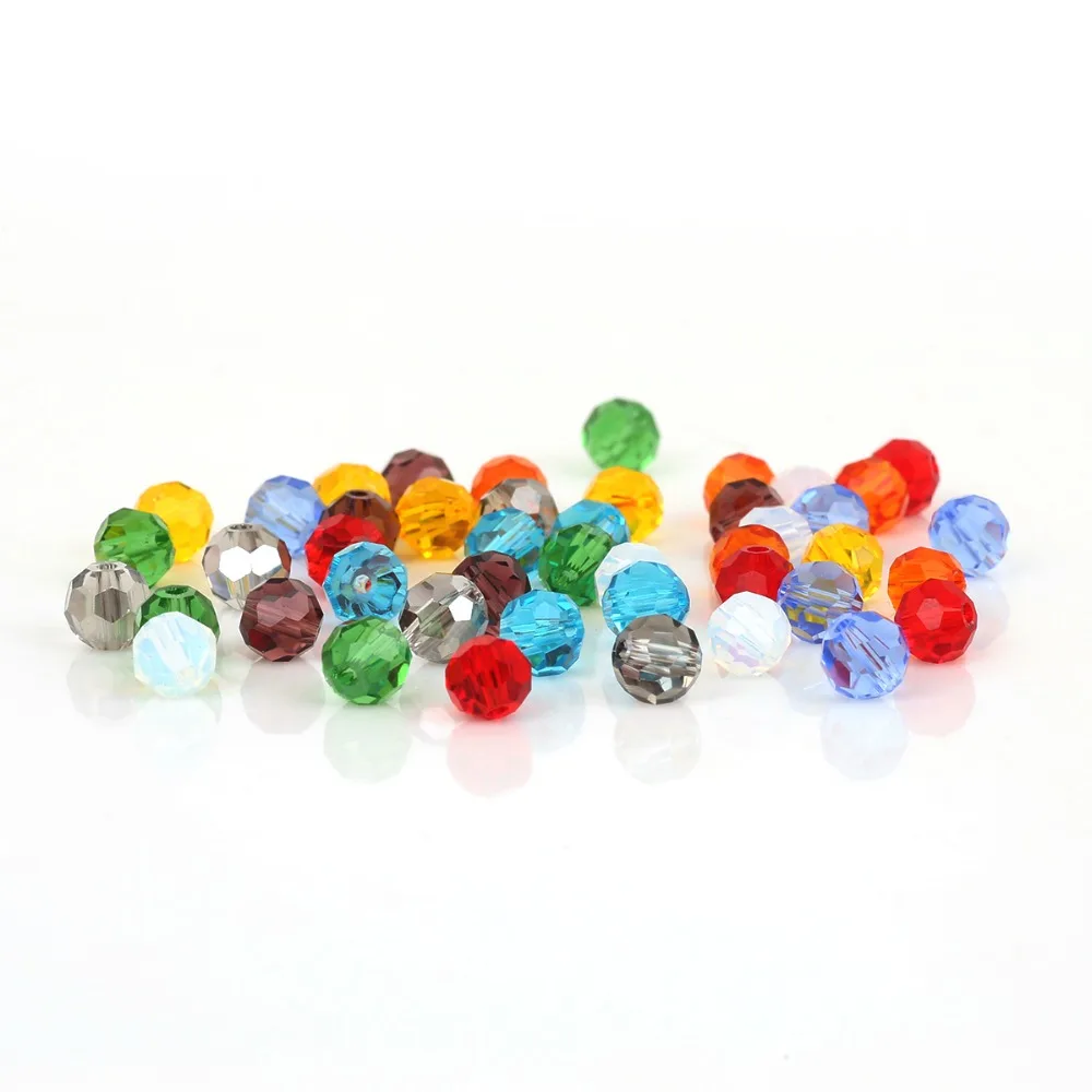 4mm 100pcs Glass Beads Round Loose Spacer Beads For Jewelry Making DIY 