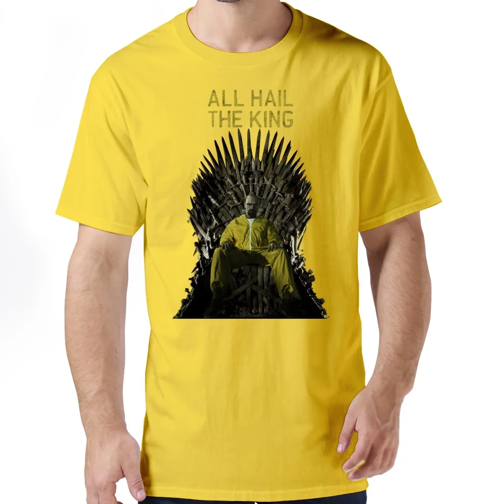 2015 FashionClassic Short-Sleeve tee shirt geek Breaking Bad All Hail the KING t-shirt for boys | Мужская одежда