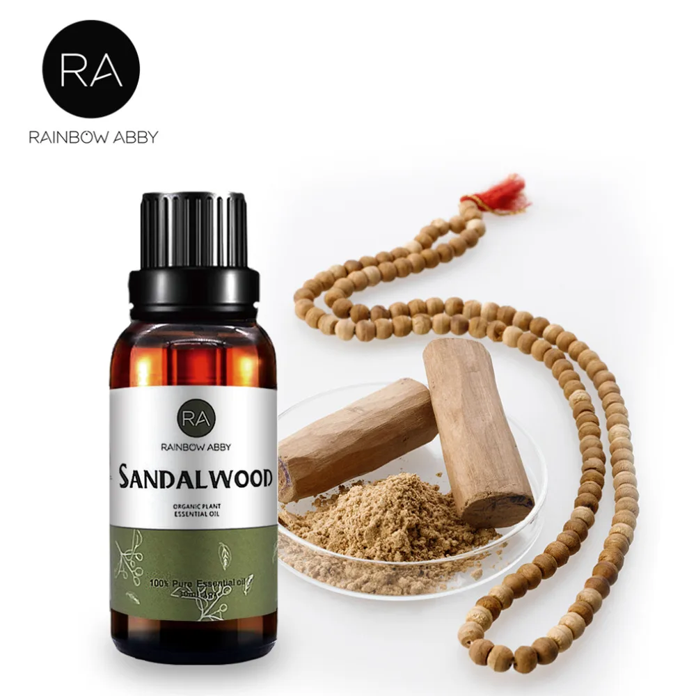 Натуральный ароматерапия сандаловое эфирное масло активирует массаж головы масло водорастворимый аромат масло сандалового дерева 30 мл